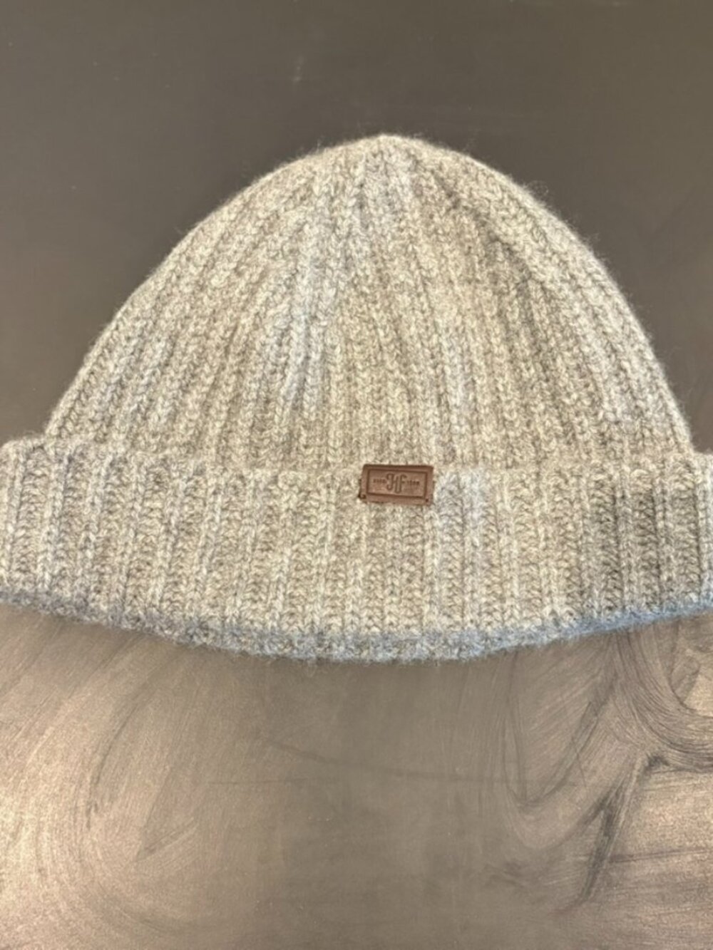 Hickey Freeman Luxury Cuffed Knit Beanie - Heather Gray